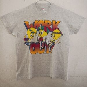 Vintage Tweety Bird Work Out Tee Shirt
